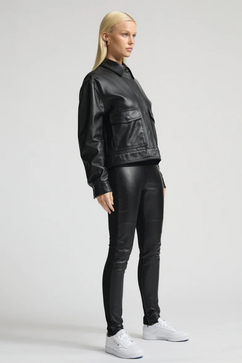 Mae Oversized Leather Jacket