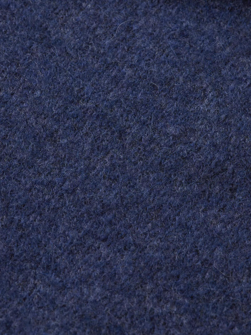 Fuzzy Crewneck Pullover - Dusty Blue Melange