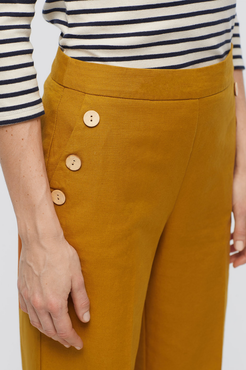 Linen Button Pants