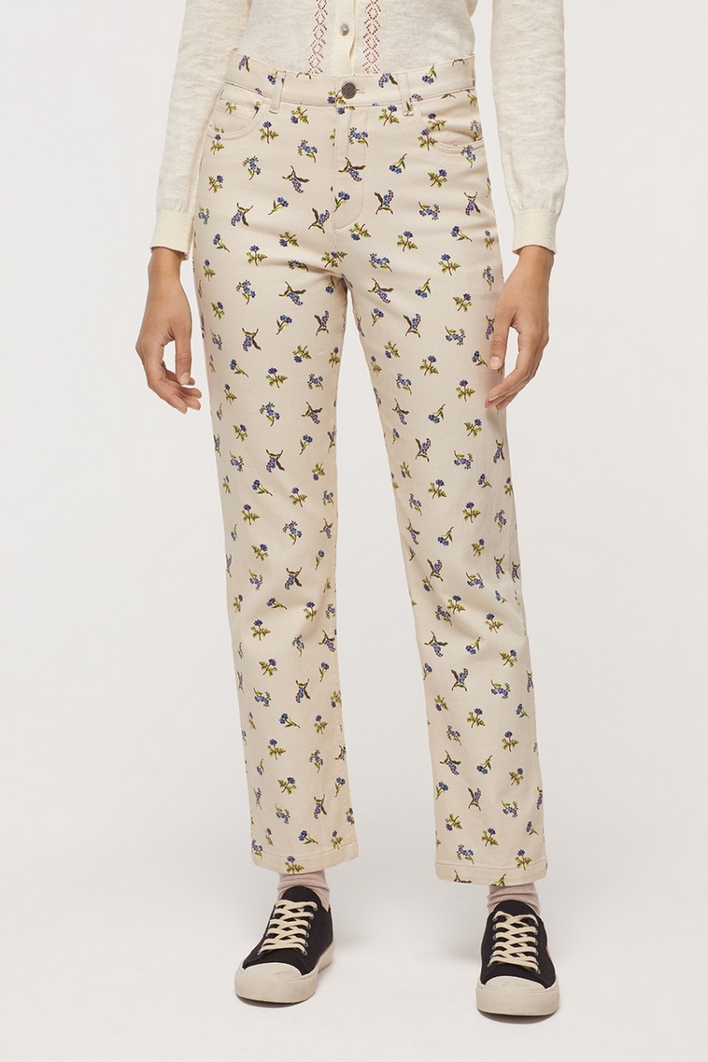 Nice Things Paloma S - Straight Pant - Little Bloom