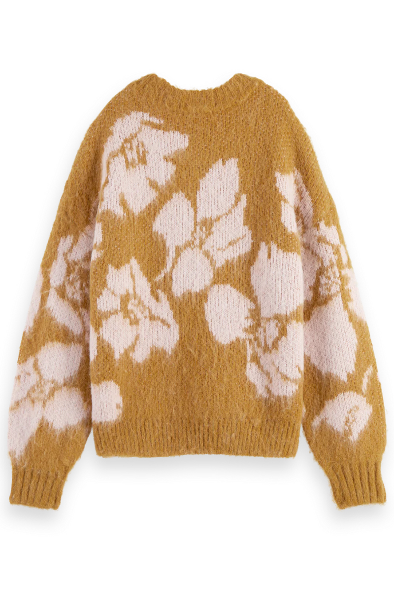 Brushed floral sweater