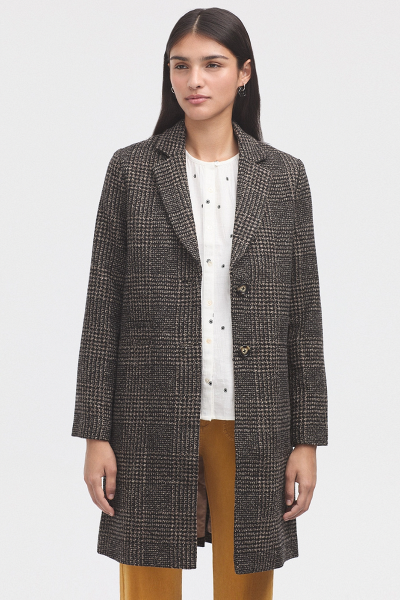 Tailored Herringbone Coat