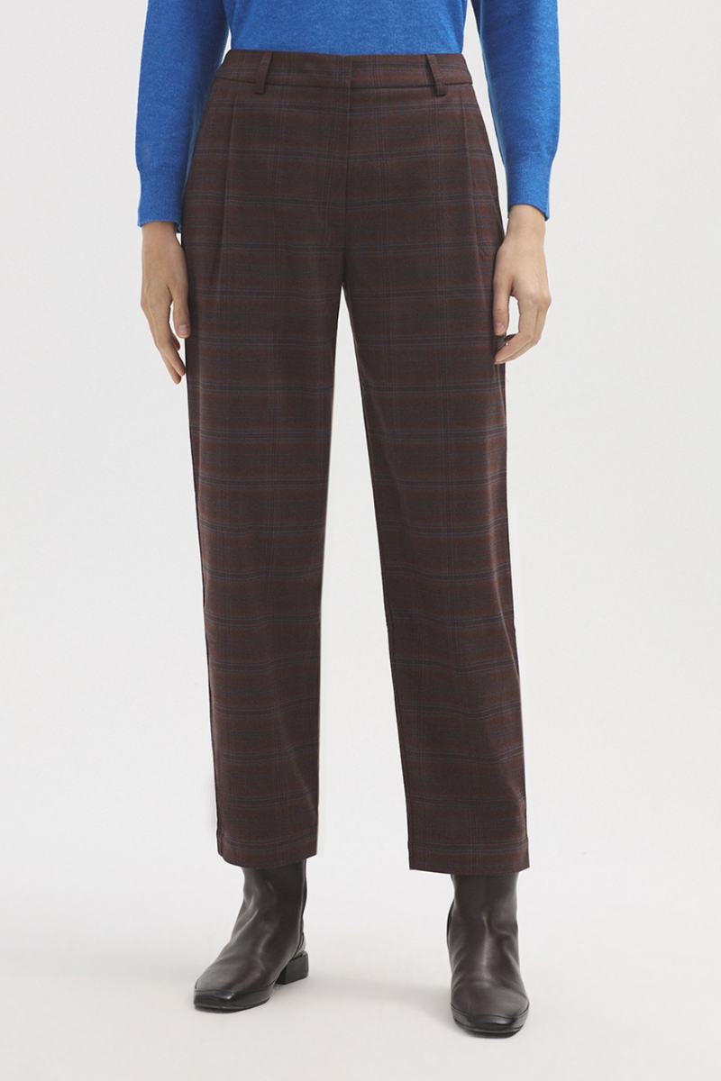 Checked Darted Pant