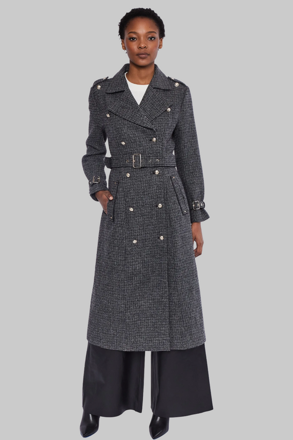 Bella Trench - Grey Check