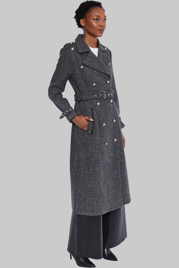 Bella Trench - Grey Check