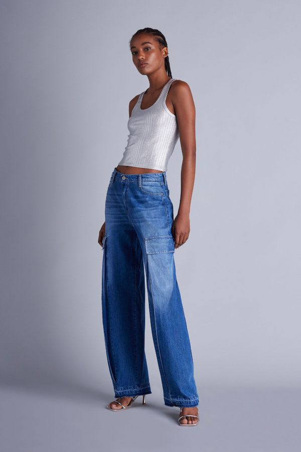 P2W5EHONOT Wide Leg Cargo Jean