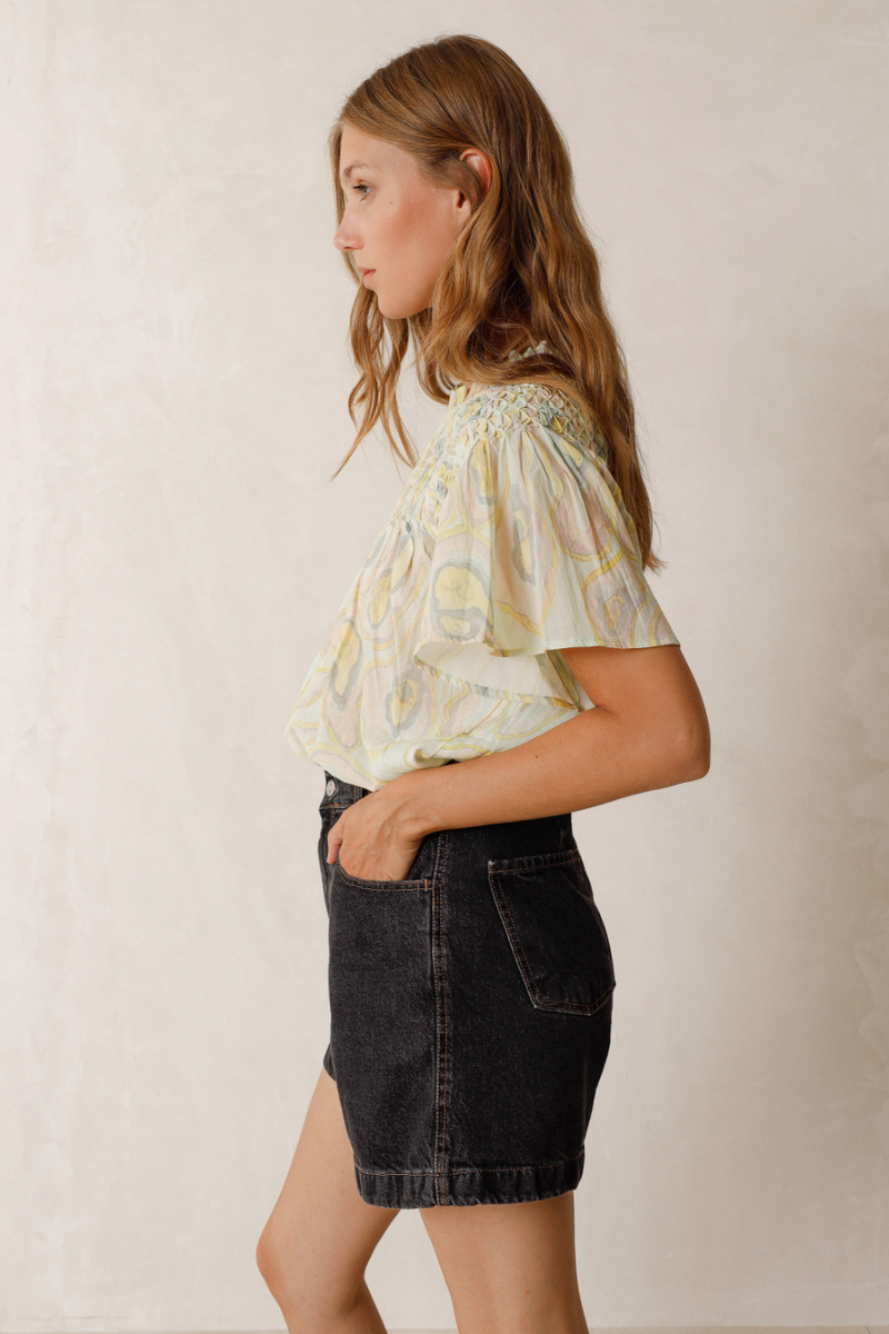 Geode Print Blouse