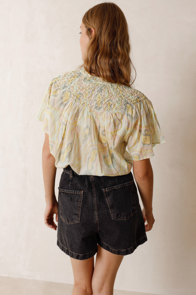 Geode Print Blouse