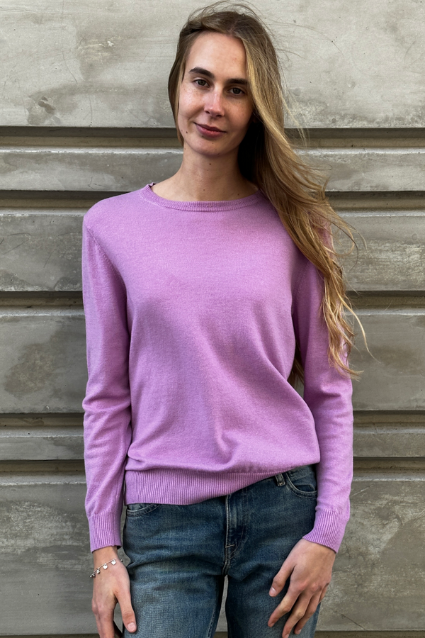 Essential Crew Long Sleeve - Lilac