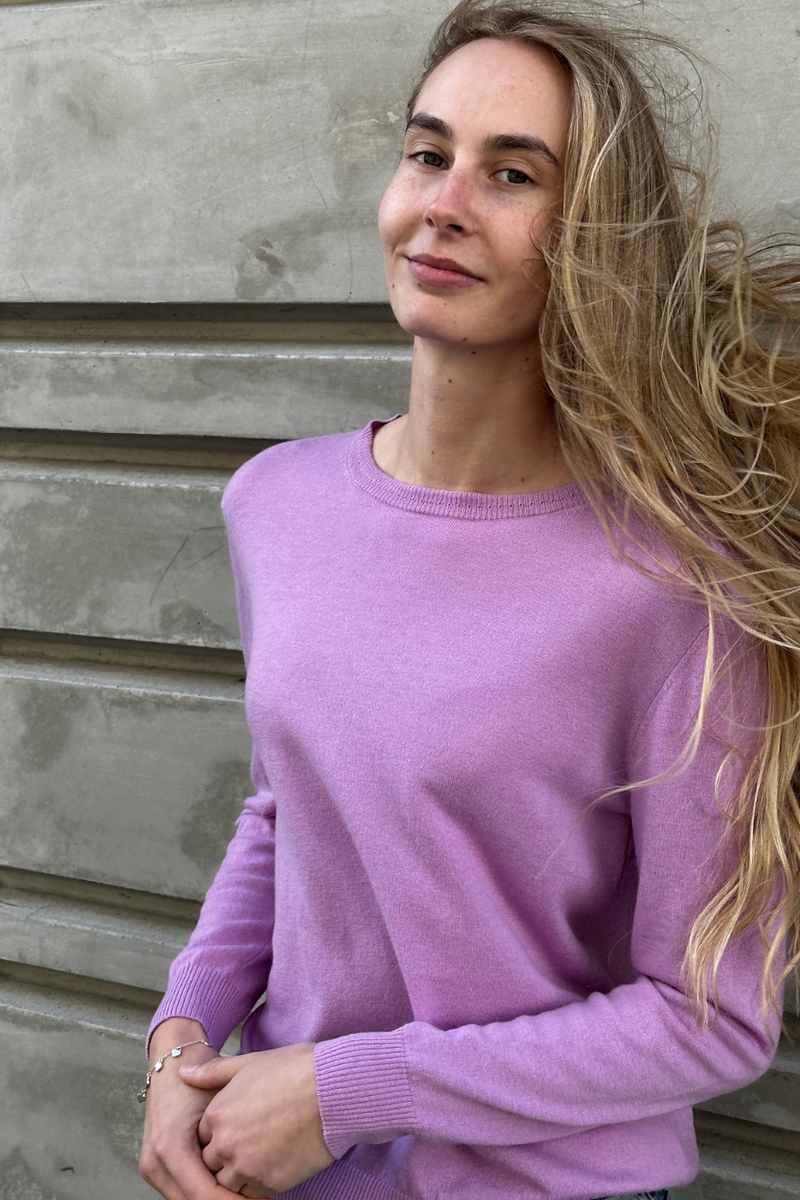 Essential Crew Long Sleeve - Lilac