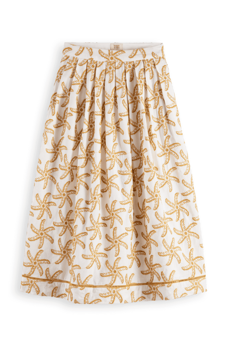 Embroidered Midi Skirt - Goodness