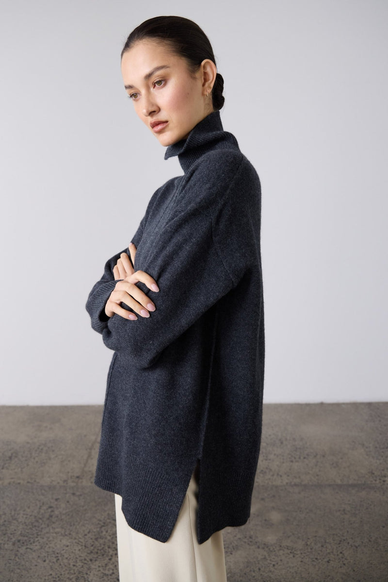 Leisa Knit Sweater - Charcoal - Goodness