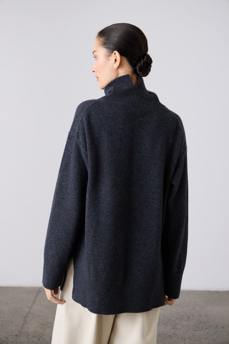 Leisa Knit Sweater - Charcoal - Goodness