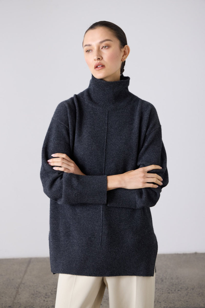 Leisa Knit Sweater - Charcoal - Goodness