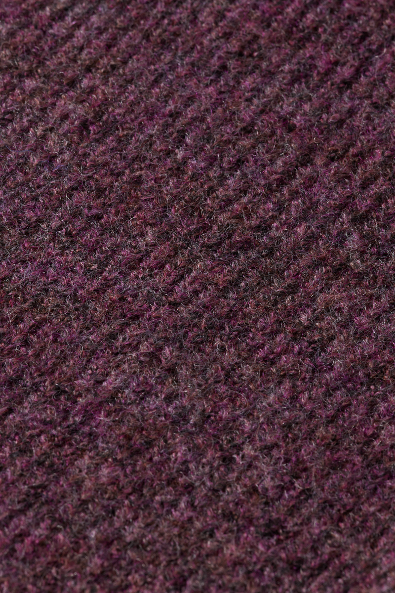 Relaxed Fit Fuzzy Cardigan Berry