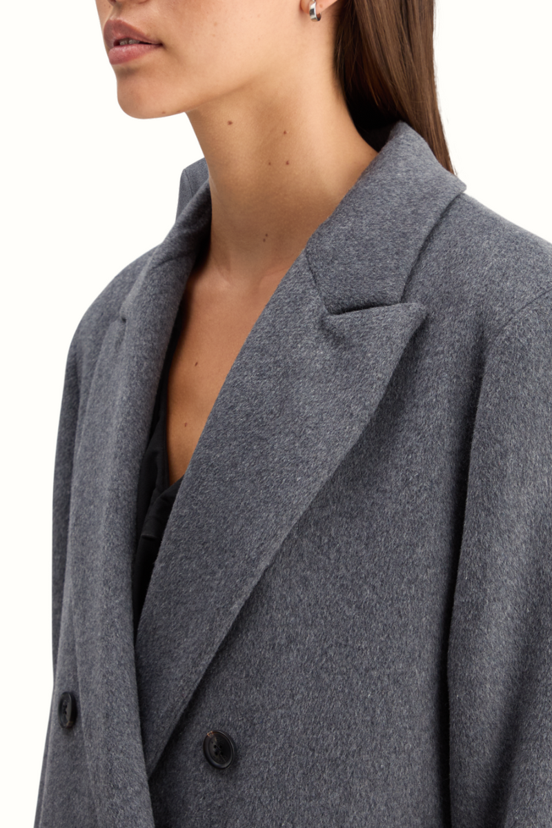 Tailored Wool Blend Coat