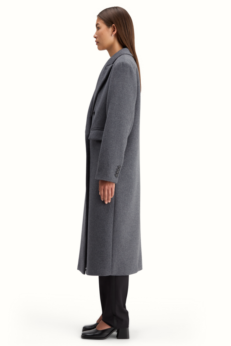 Tailored Wool Blend Coat