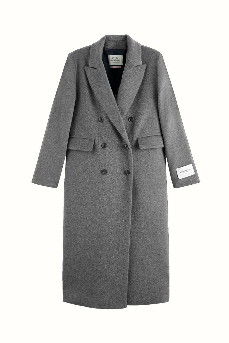 Tailored Wool Blend Coat