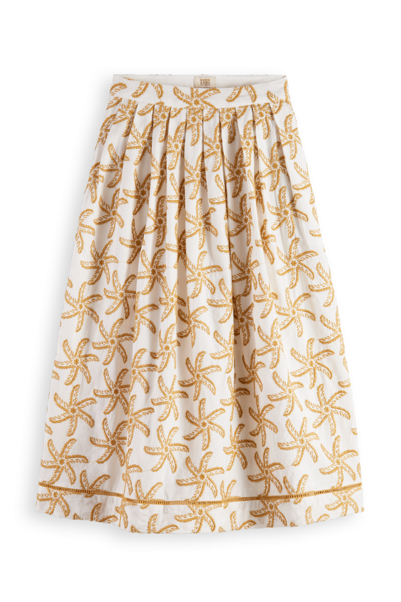 Embroidered Midi Skirt Goodness