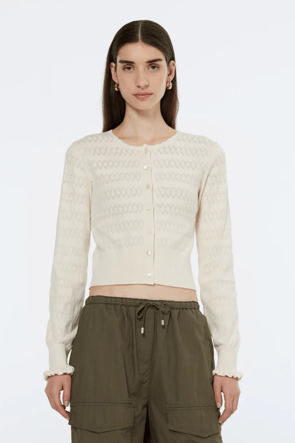 Pointelle Cardigan - Soft Ice - Goodness