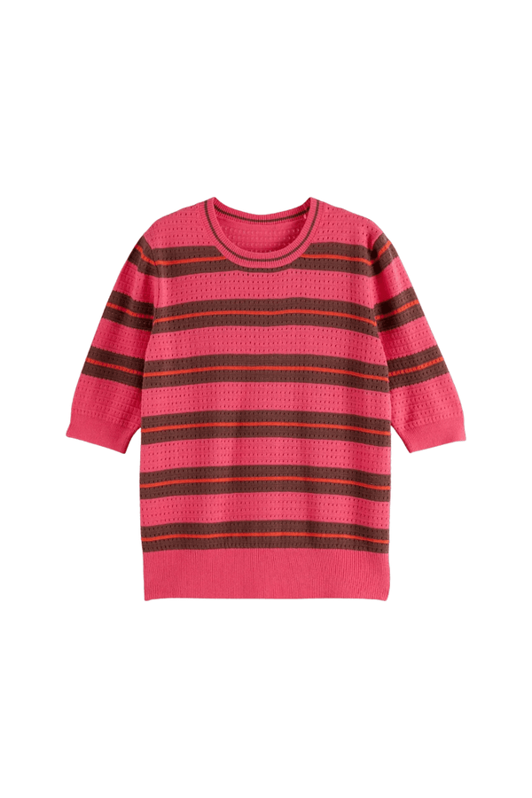 Pointelle Short Sleeve Pullover - Goodness