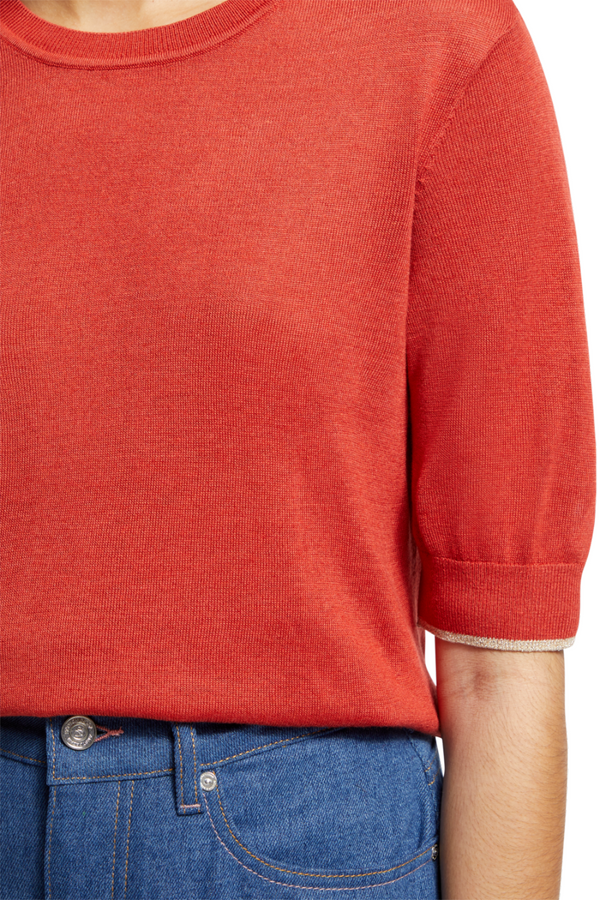 Short Sleeve Crew Neck Pullover