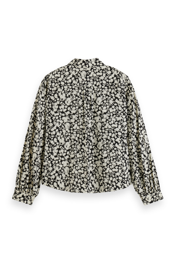 Printed Ballon Sleeve Shirt - Anchor Floral