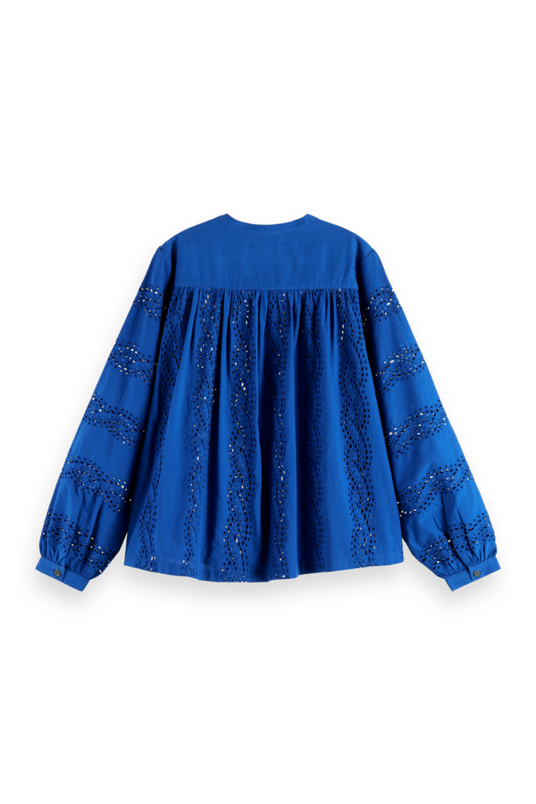 Shirt Broderie Englaise - Electric Blue