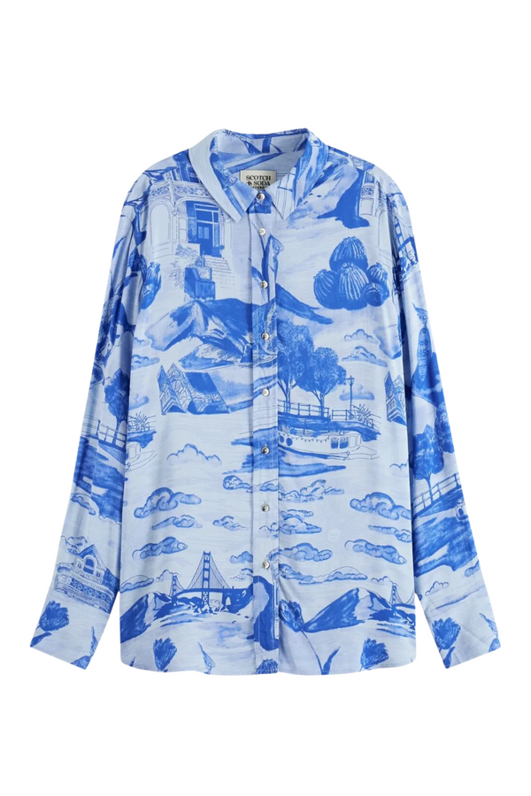 Printed Relaxed Fit Shirt - Journey of the Free Mind