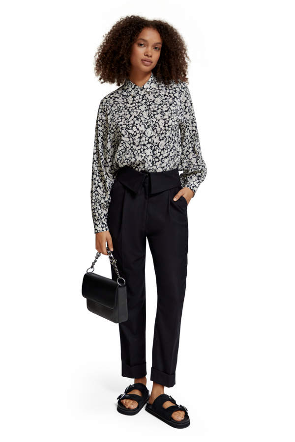 Printed Ballon Sleeve Shirt - Anchor Floral