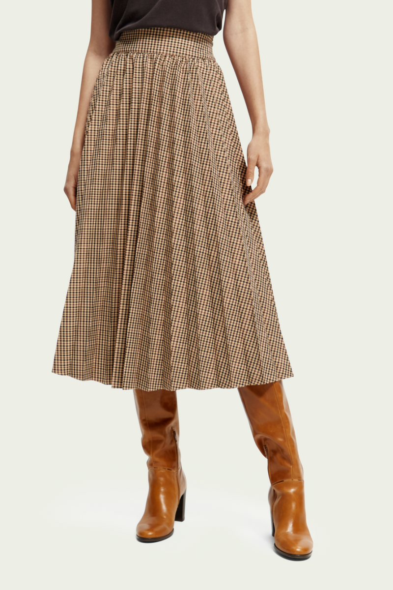 Heritage Checked Pleated Skirt